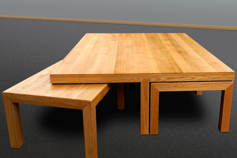 Wohnzimmertisch mit ausziehbaren Erweiterungen